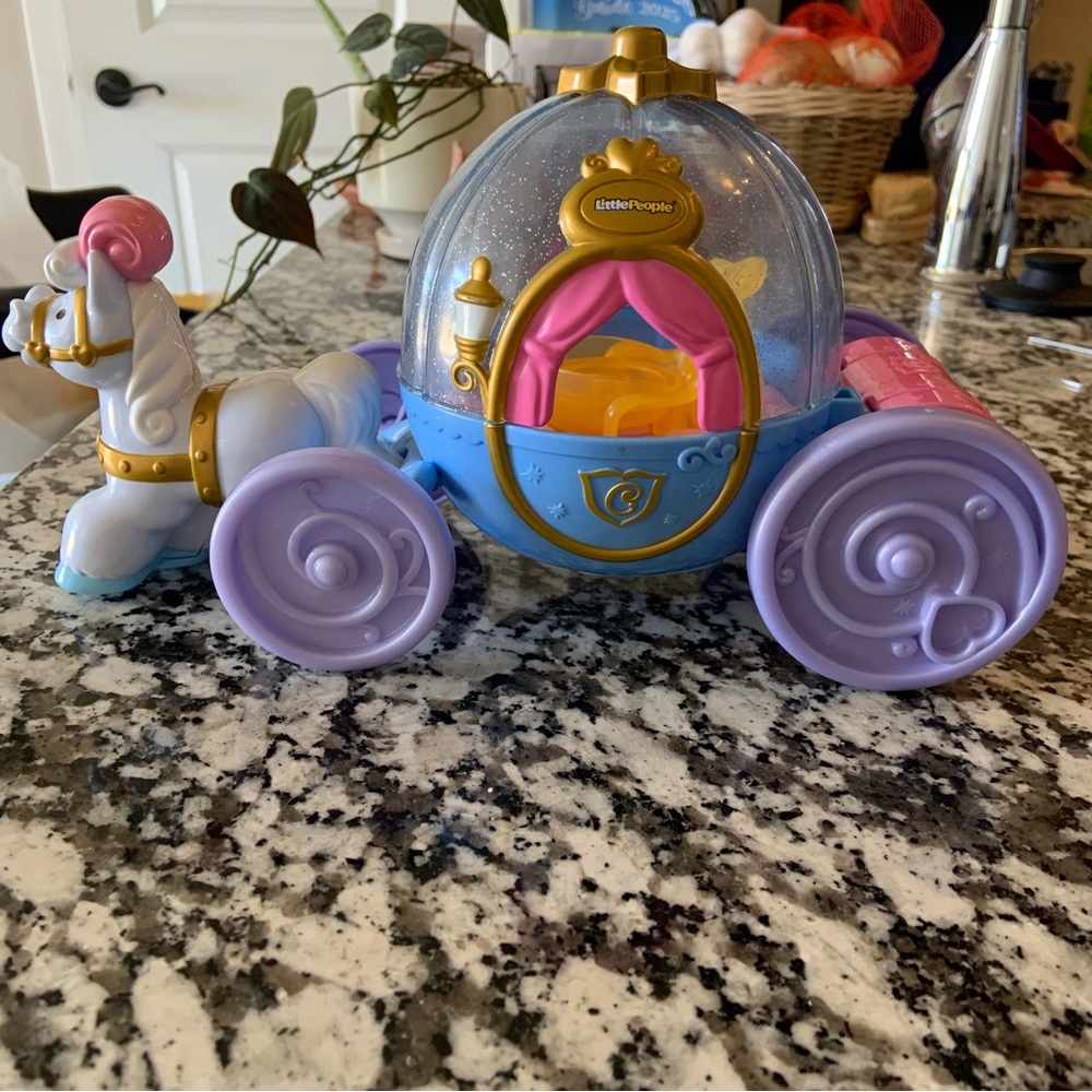 Fisher Price Little People Disney Princess Cinderella Carriage Coach Works